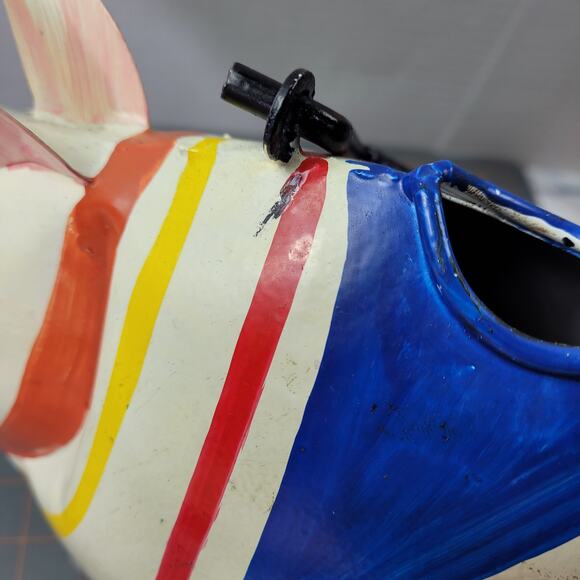 Scooter the Pig Metal Novelty Watering Can Garden Decor - Picture 6 of 11